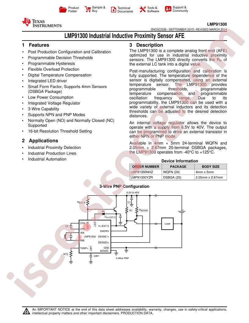 LMP91300 Datasheet