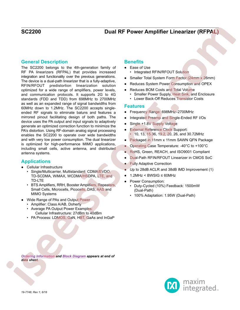 SC2200 Datasheet