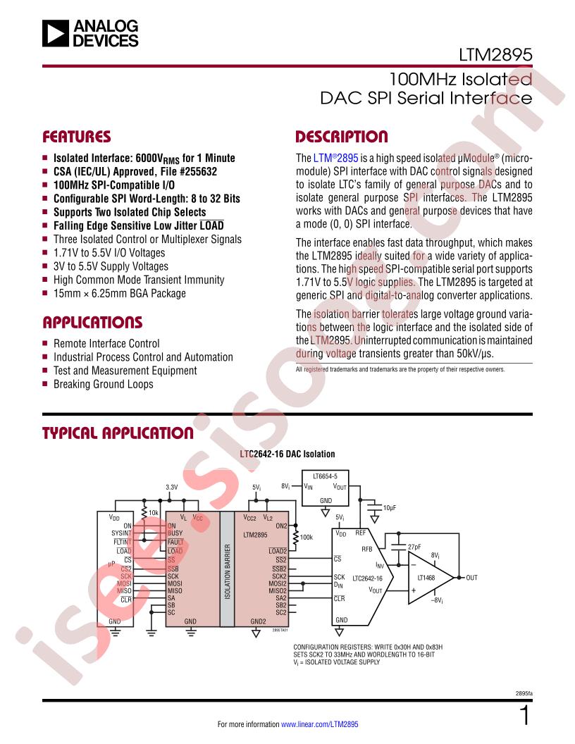 LTM2895 Datasheet