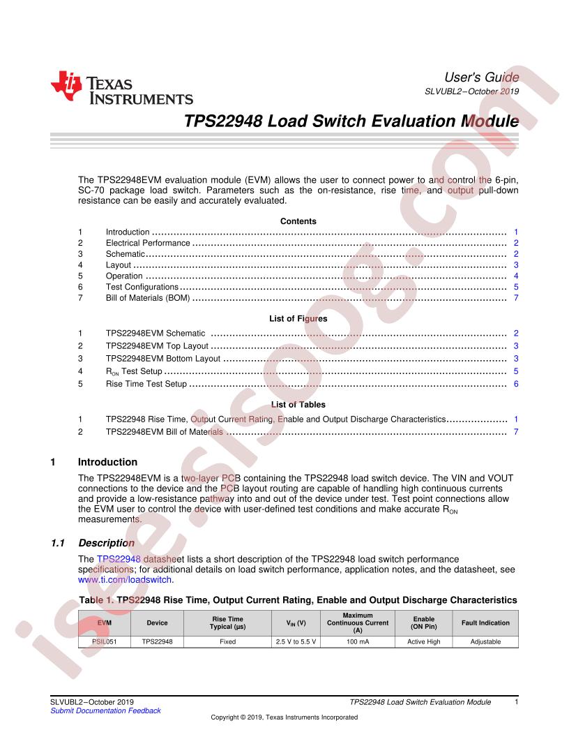 TPS22948EVM User Guide