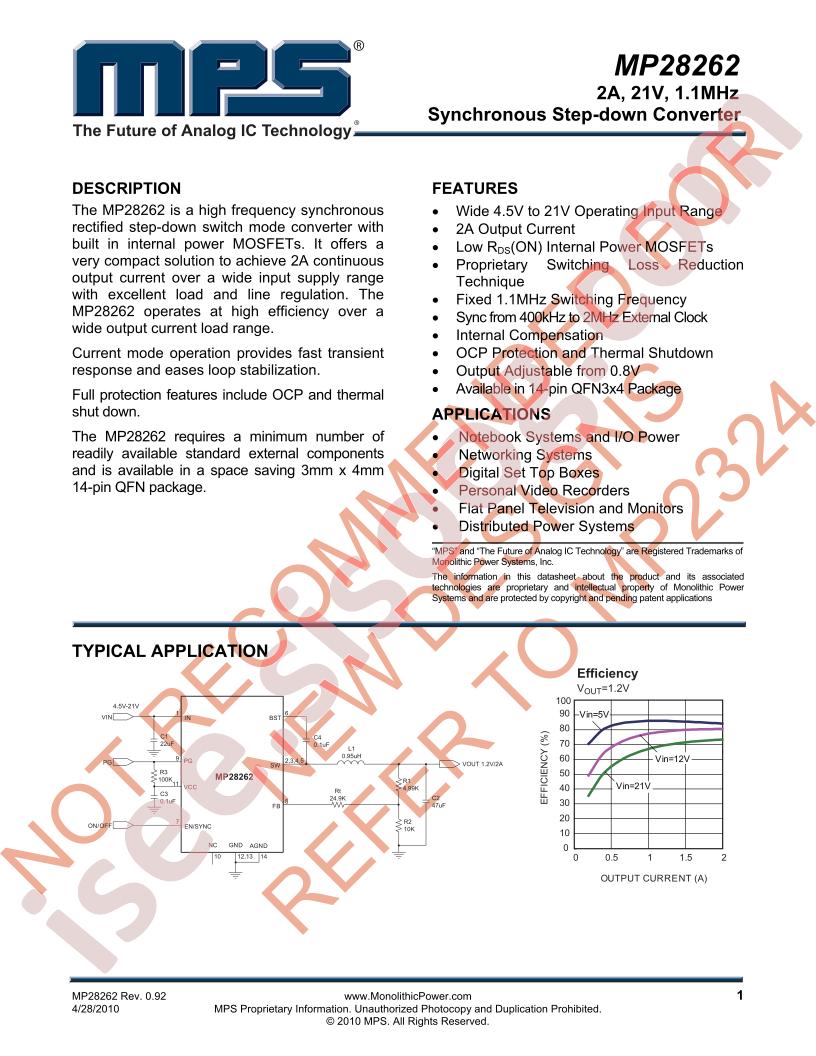 MP28262 Datasheet
