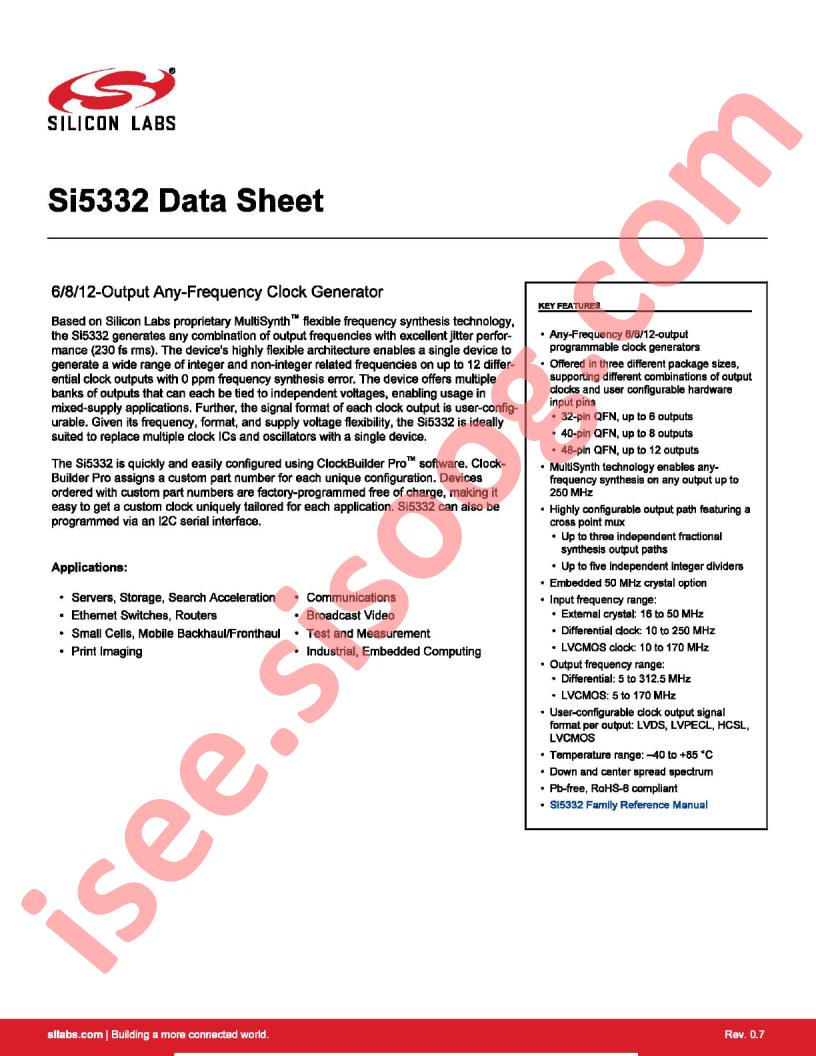 Si5332 Datasheet