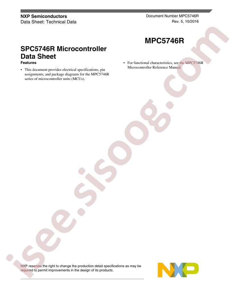MPC5746R Datasheet