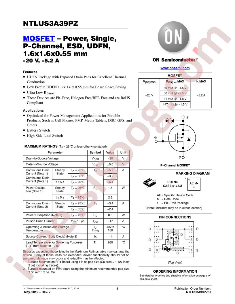 NTLUS3A39PZ