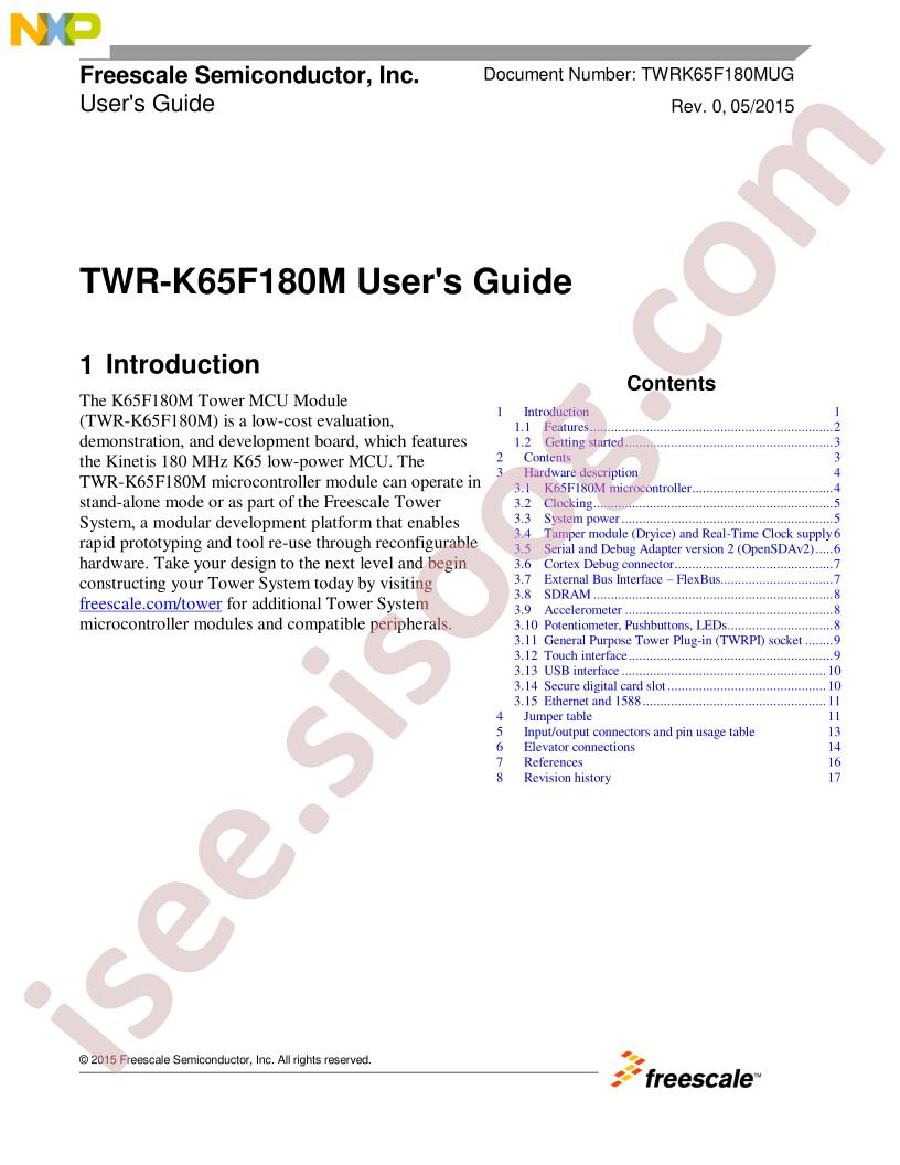 TWR-K65F180M User Guide