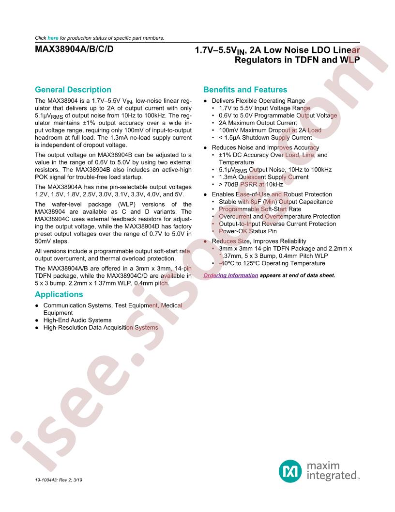 MAX38904A/B/C/D Datasheet*