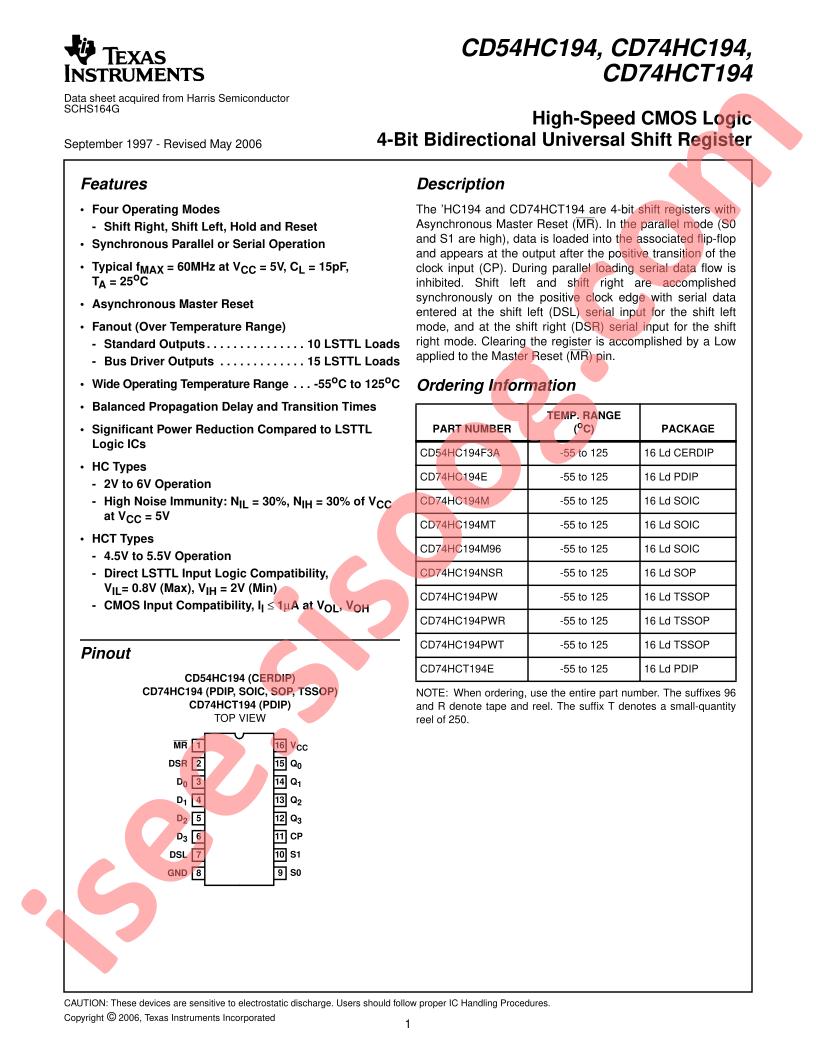 CD54,74HC(T)194