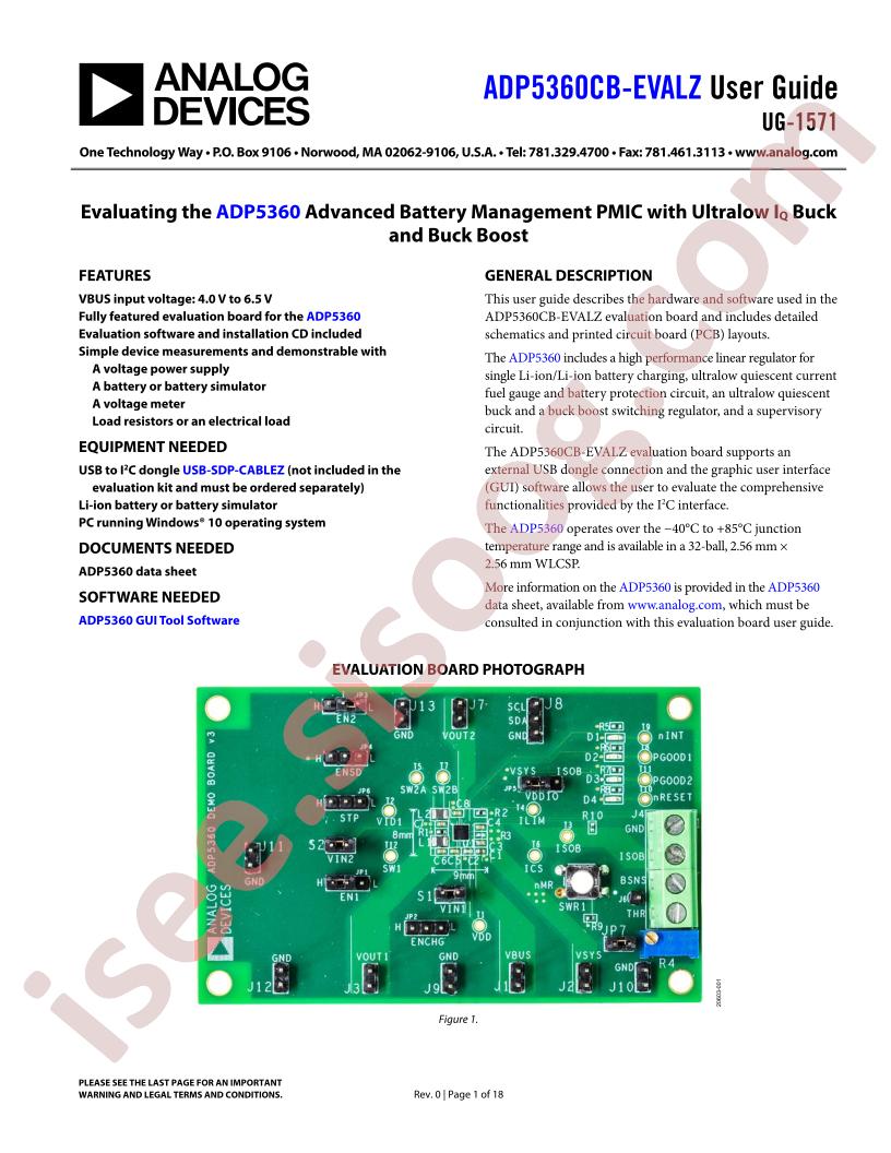 ADP5360CB-EVALZ Guide