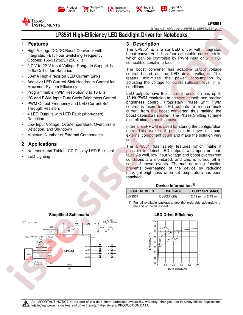 LP8551 Prod Brief