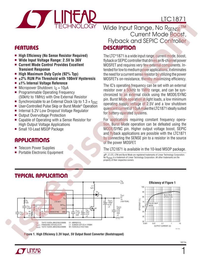 LTC1871 Datasheet