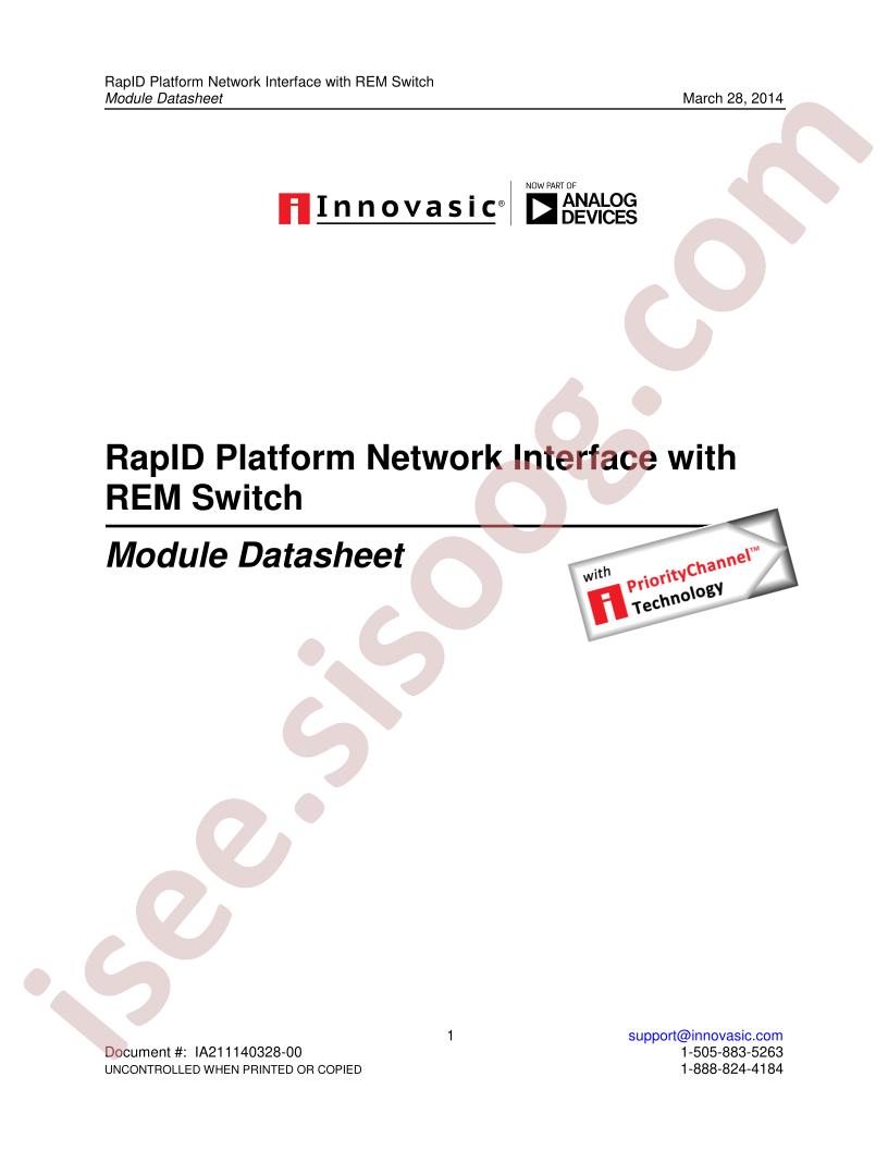 Network Interface with REM Switch