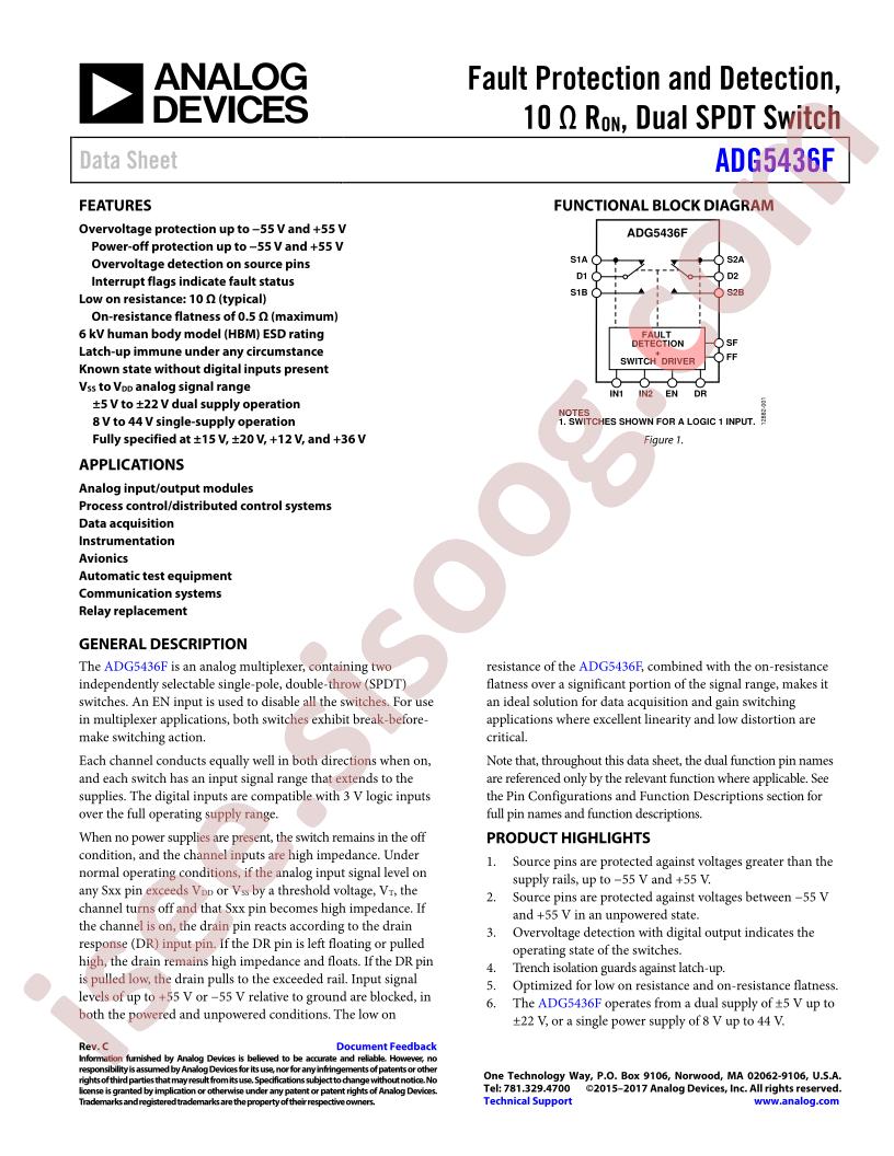 ADG5436F Datasheet