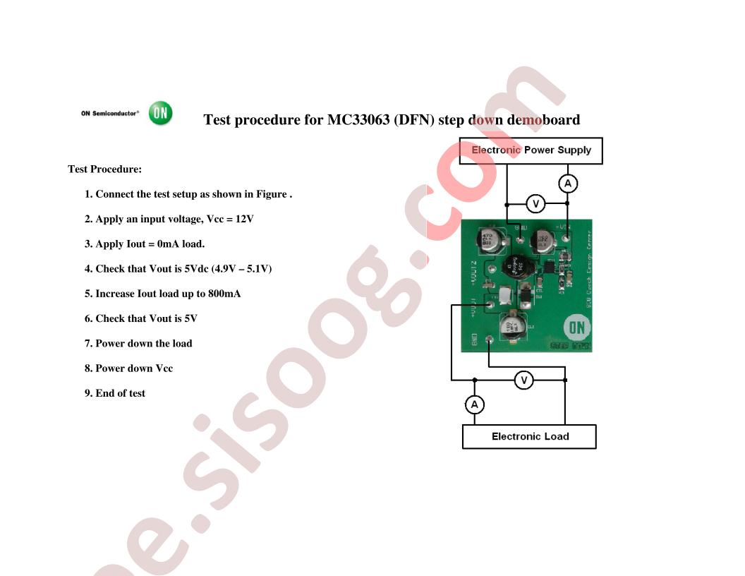 MC33063DFBCKGEVB Test Procedure