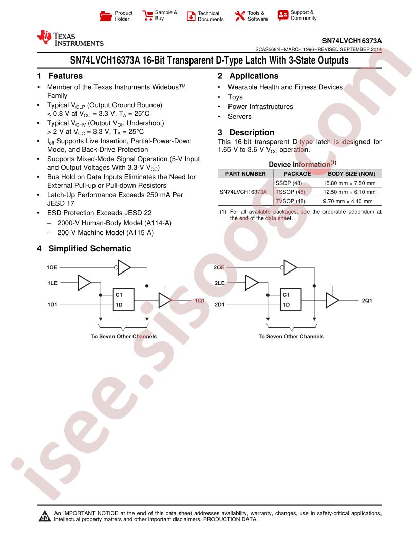 SN74LVCH16373A