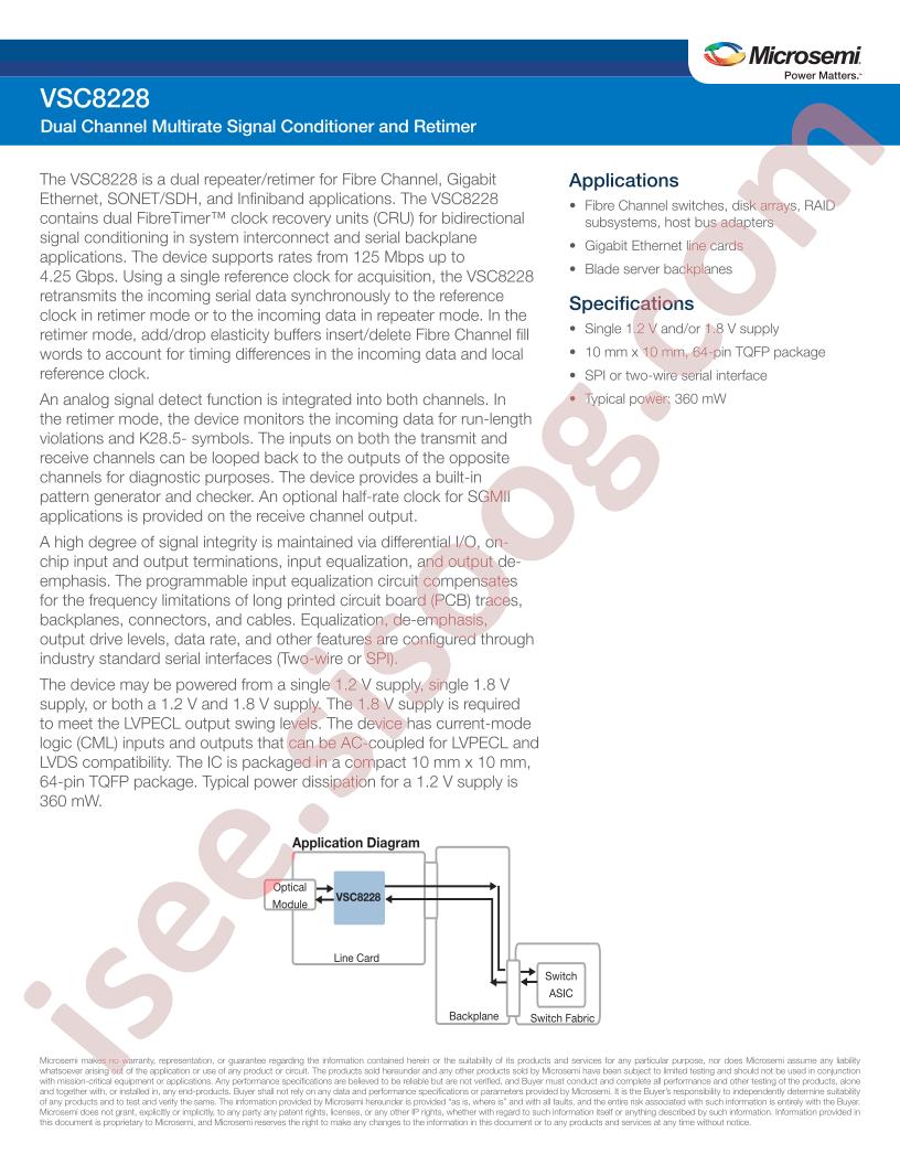 VSC8228 Brief