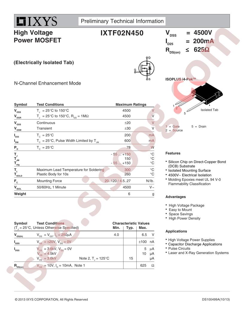 IXTF02N450