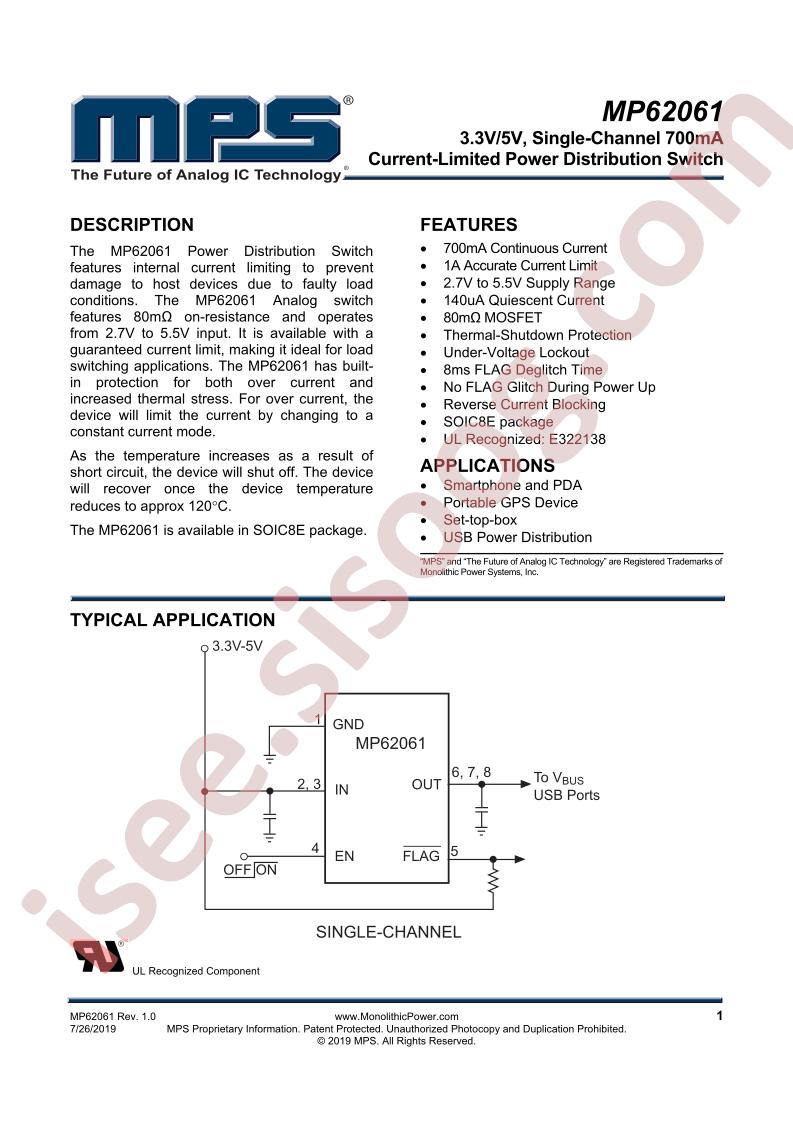 MP62061 Datasheet