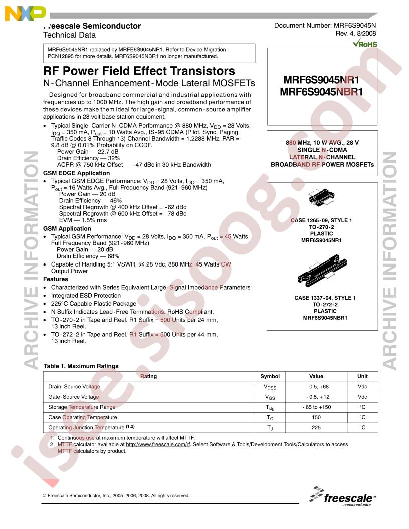MRF6S9045NR1,NBR1