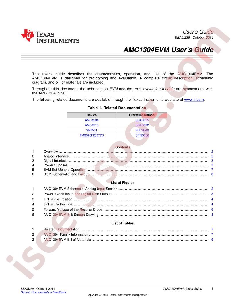 AMC1304EVM User Guide