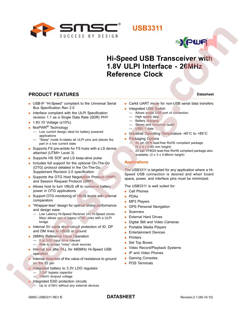 USB3311 Datasheet