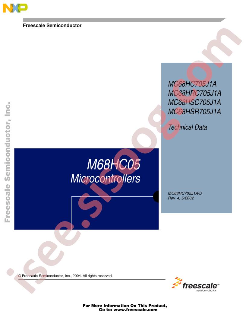 MC68HC705J1A Series
