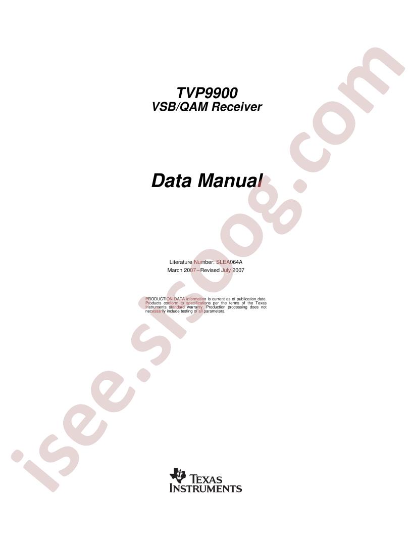 TVP9900 Data Manual