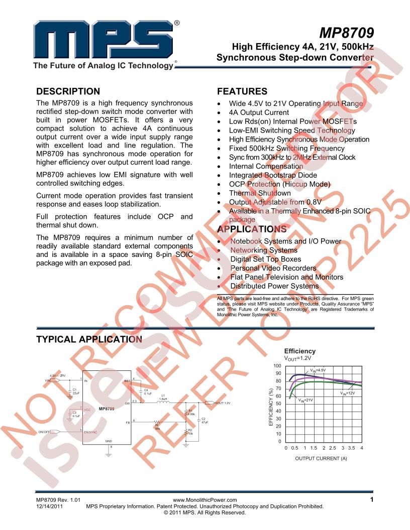 MP8709 Datasheet