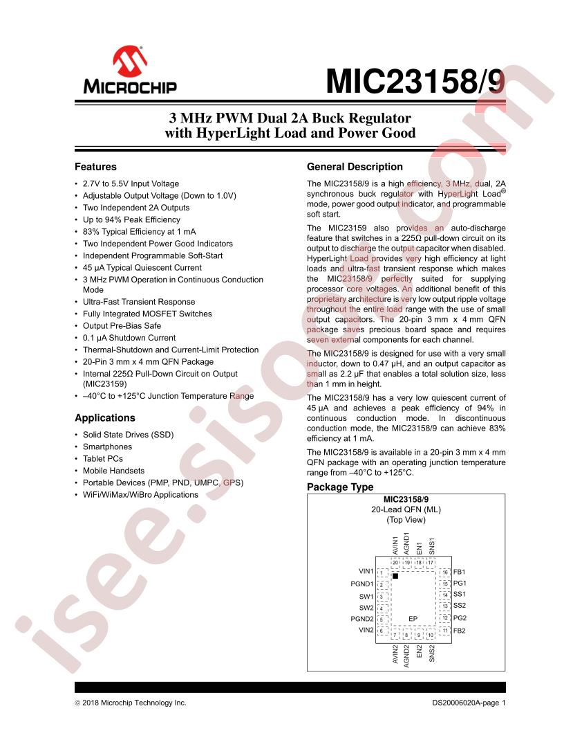 MIC23158,59 Datasheet