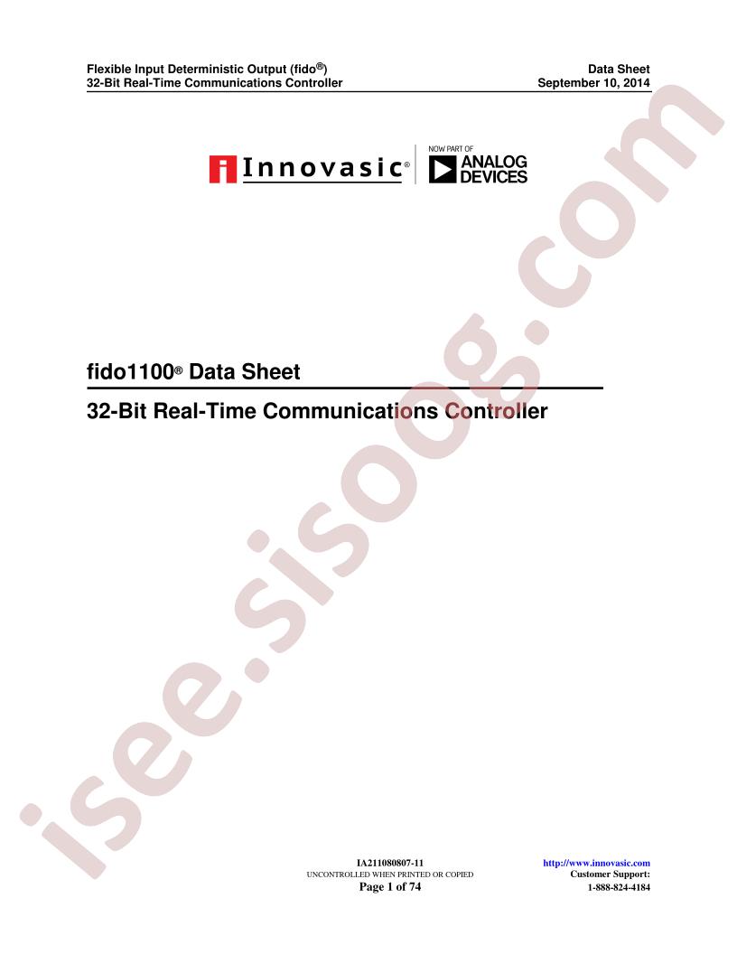 fido1100 Datasheet
