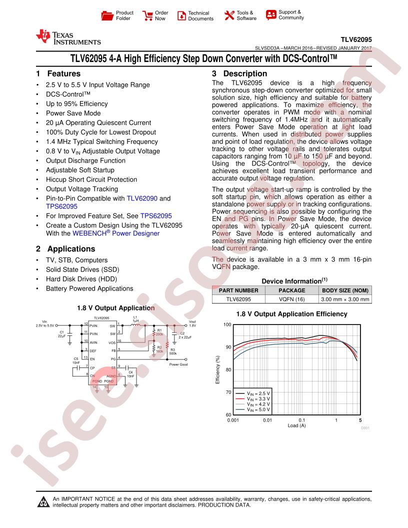 TLV62095 Datasheet