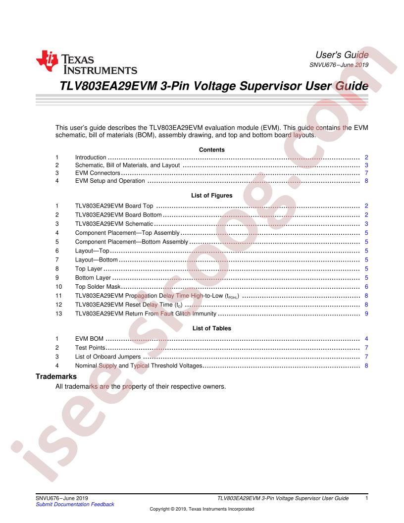 TLV803EA29EVM User Guide