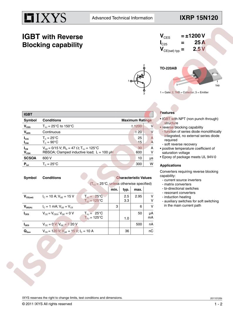 IXRP15N120
