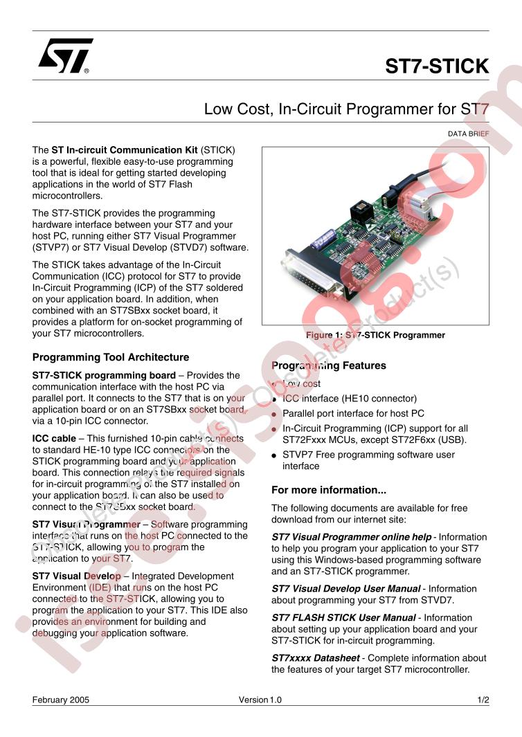 ST7-STICK Data Brief