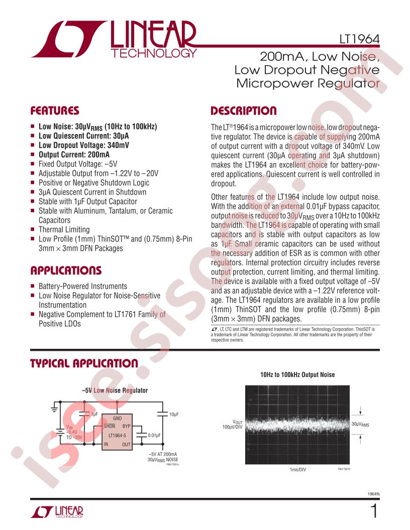 LT1964 Datasheet