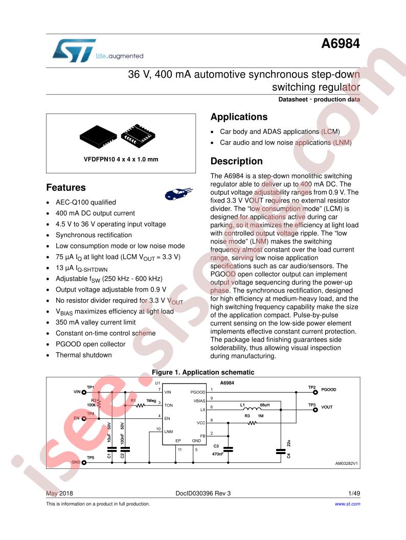 A6984 Datasheet