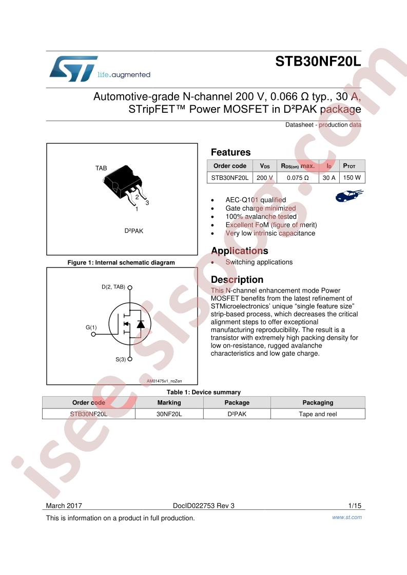STB30NF20L