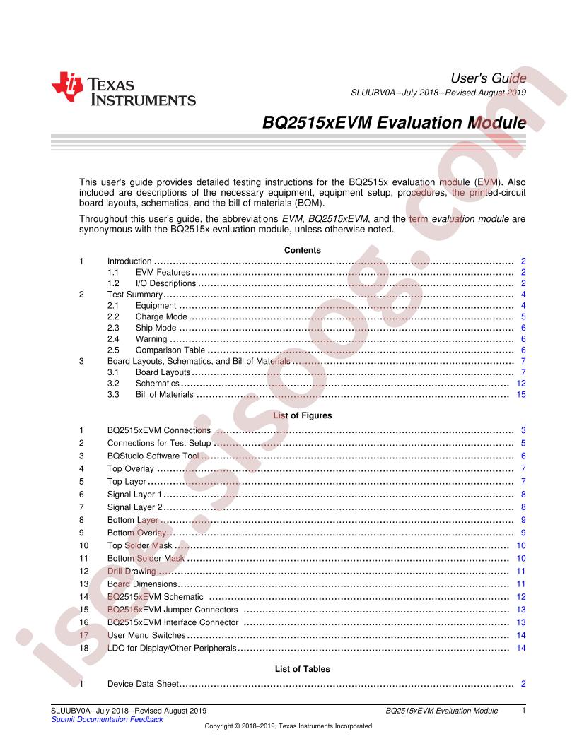 BQ25150EVM User Guide