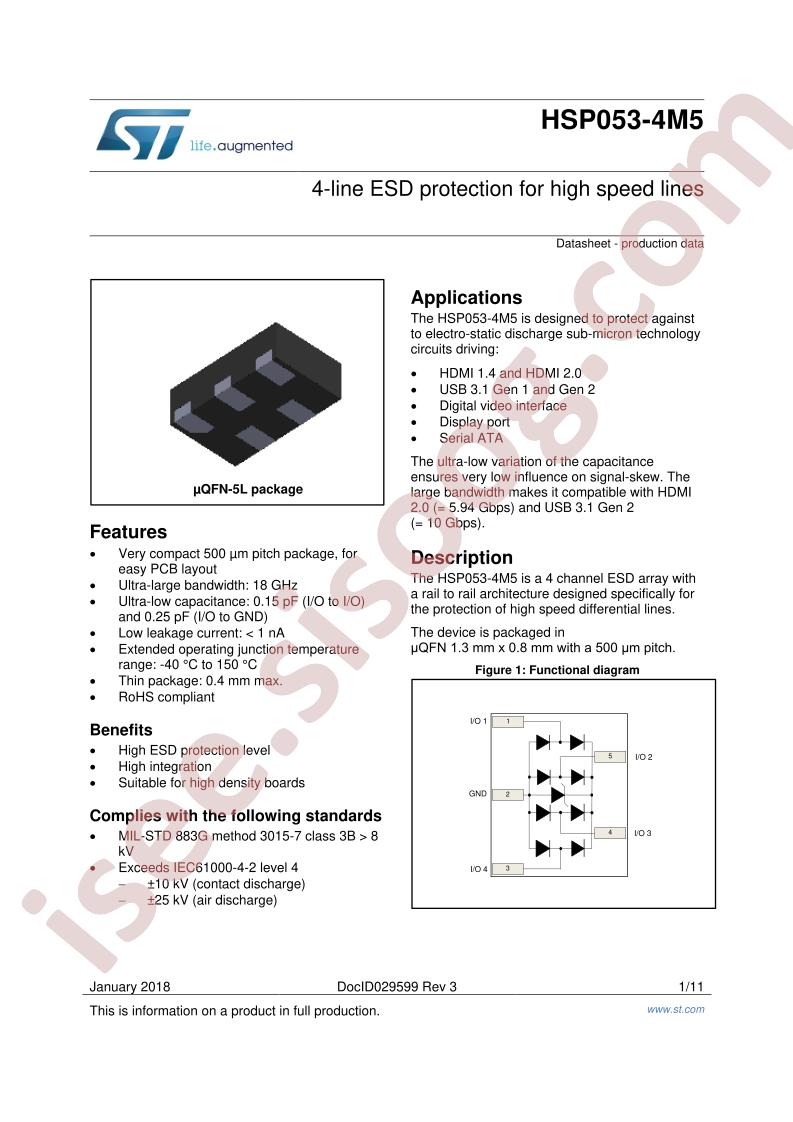 HSP053-4M5 Datasheet