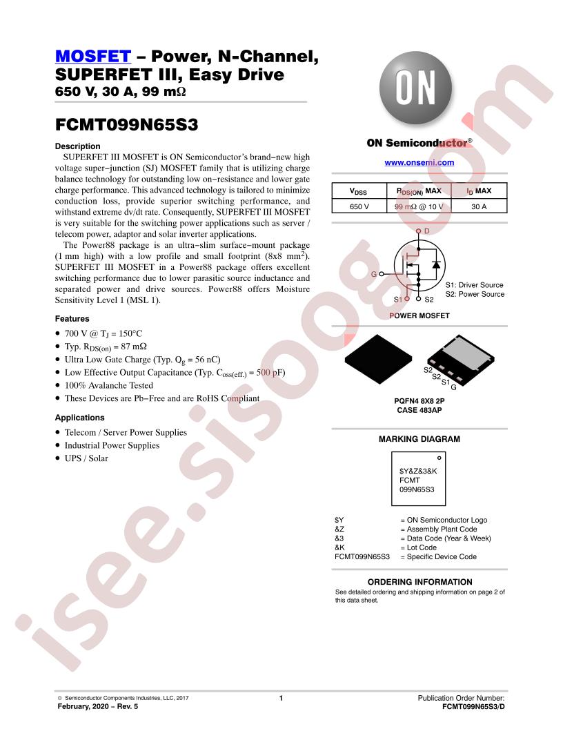 FCMT099N65S3