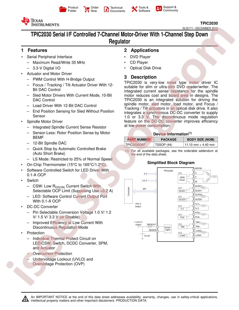 TPIC2030 Datasheet