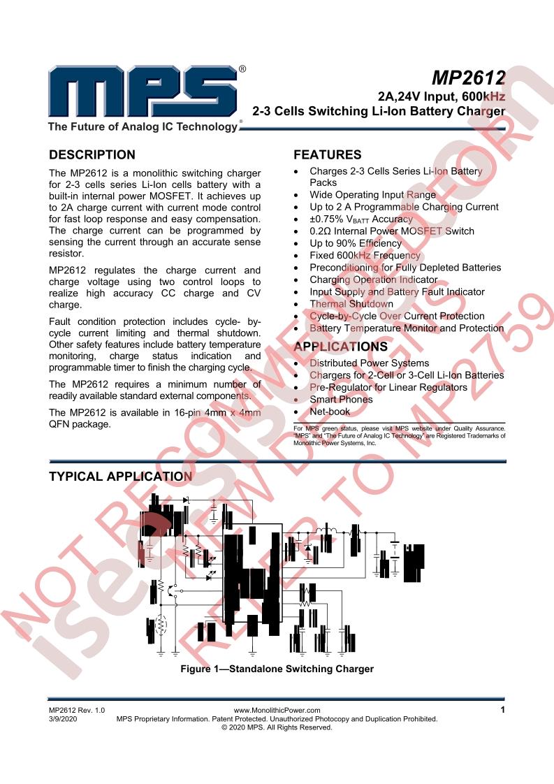 MP2612 Datasheet