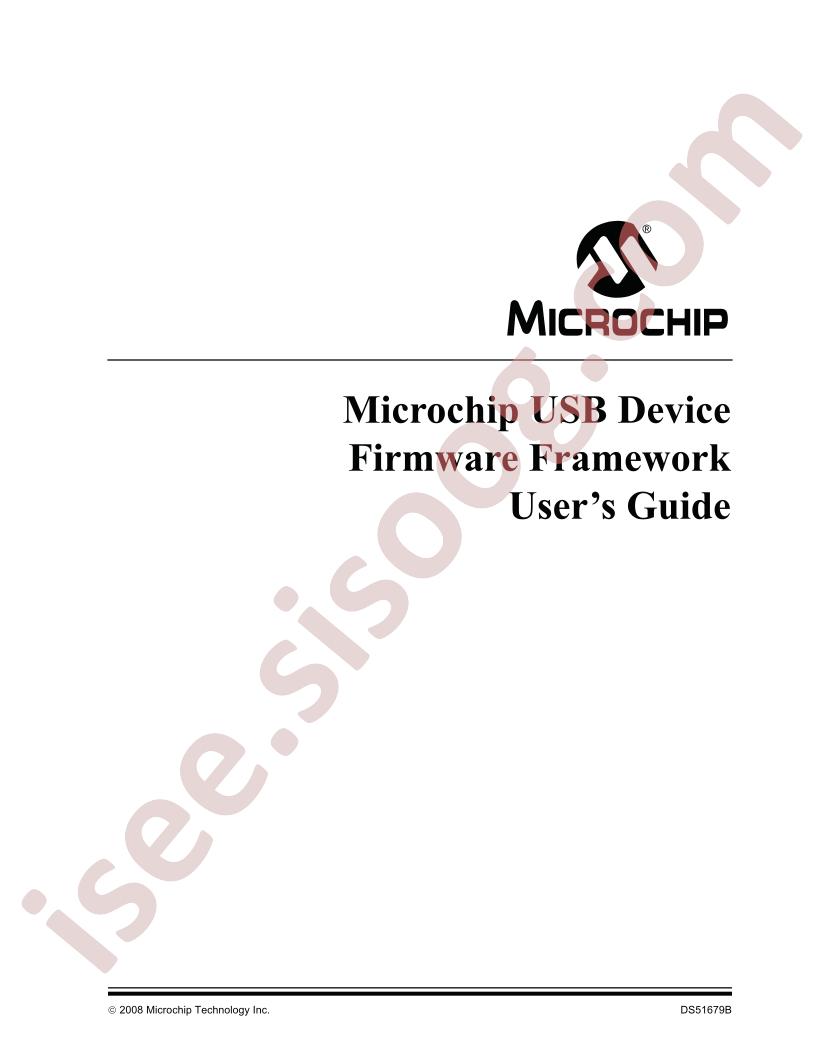 USB Device Firmware Framework User's Guide