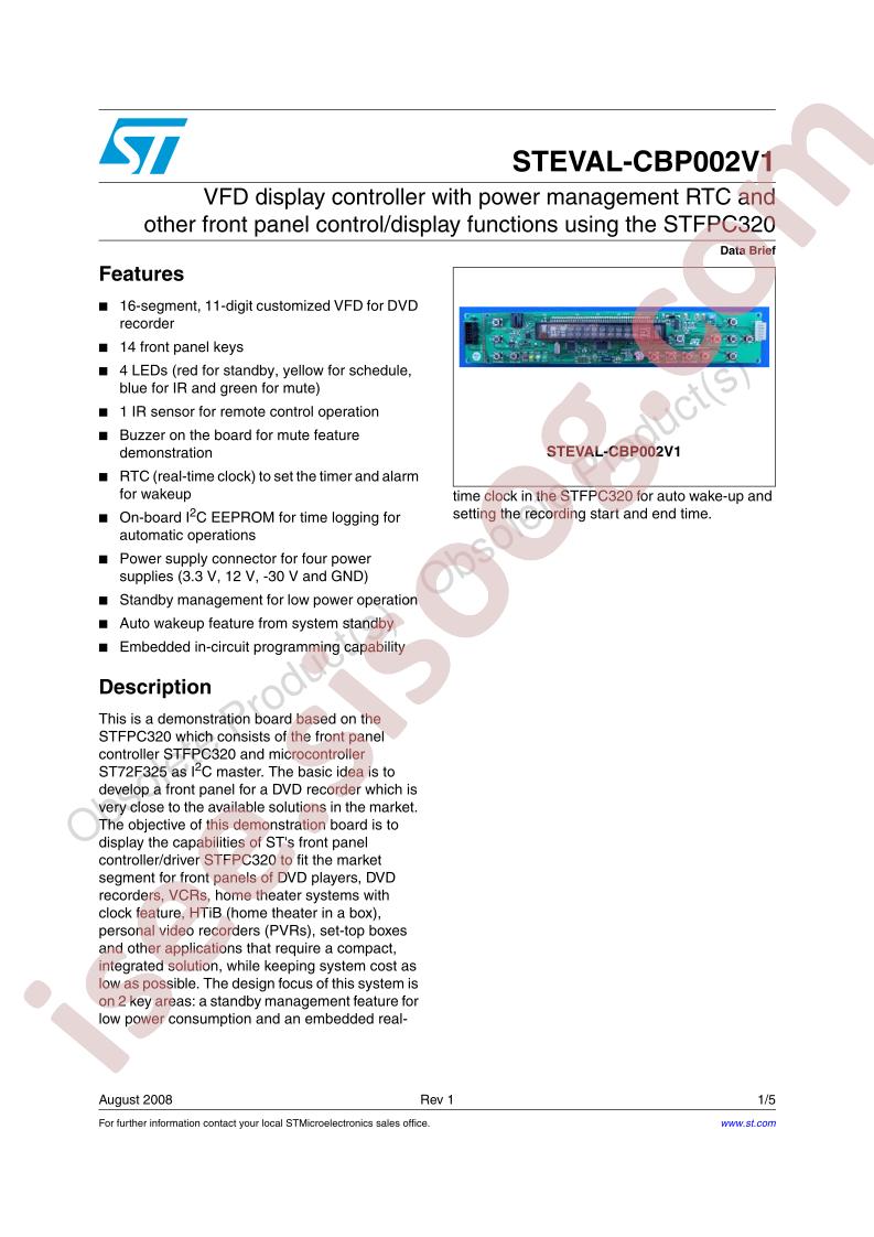 STEVAL-CBP002V1 Data Brief