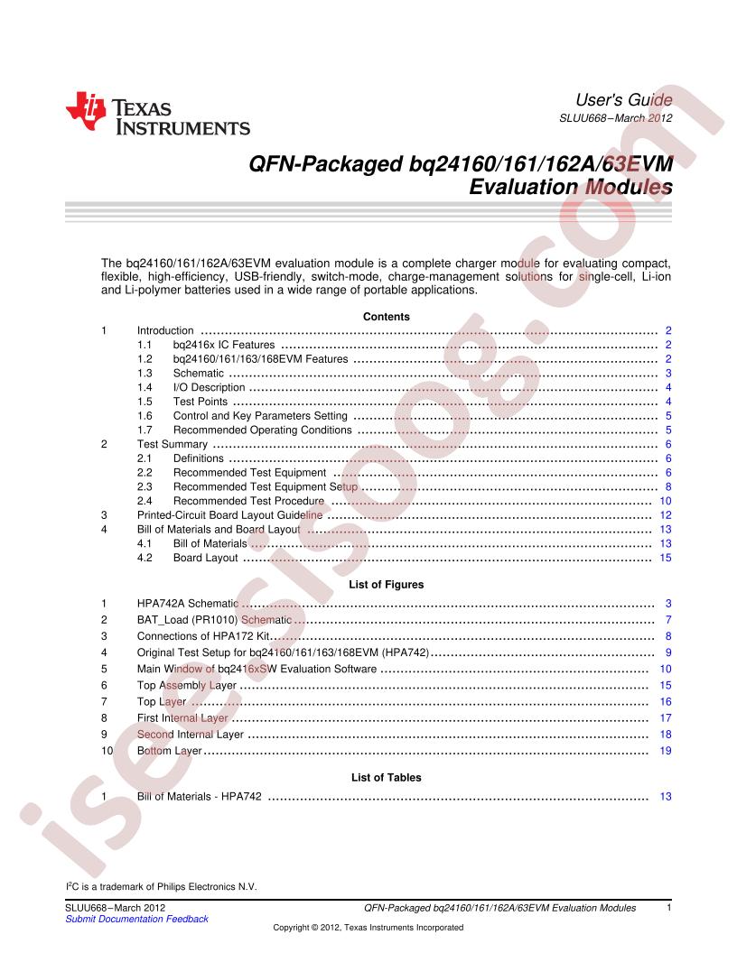 BQ2416x(A)EVM User Guide