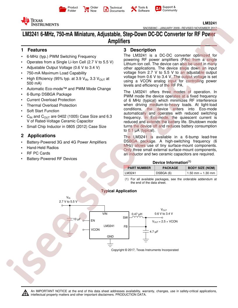 LM3241 Datasheet