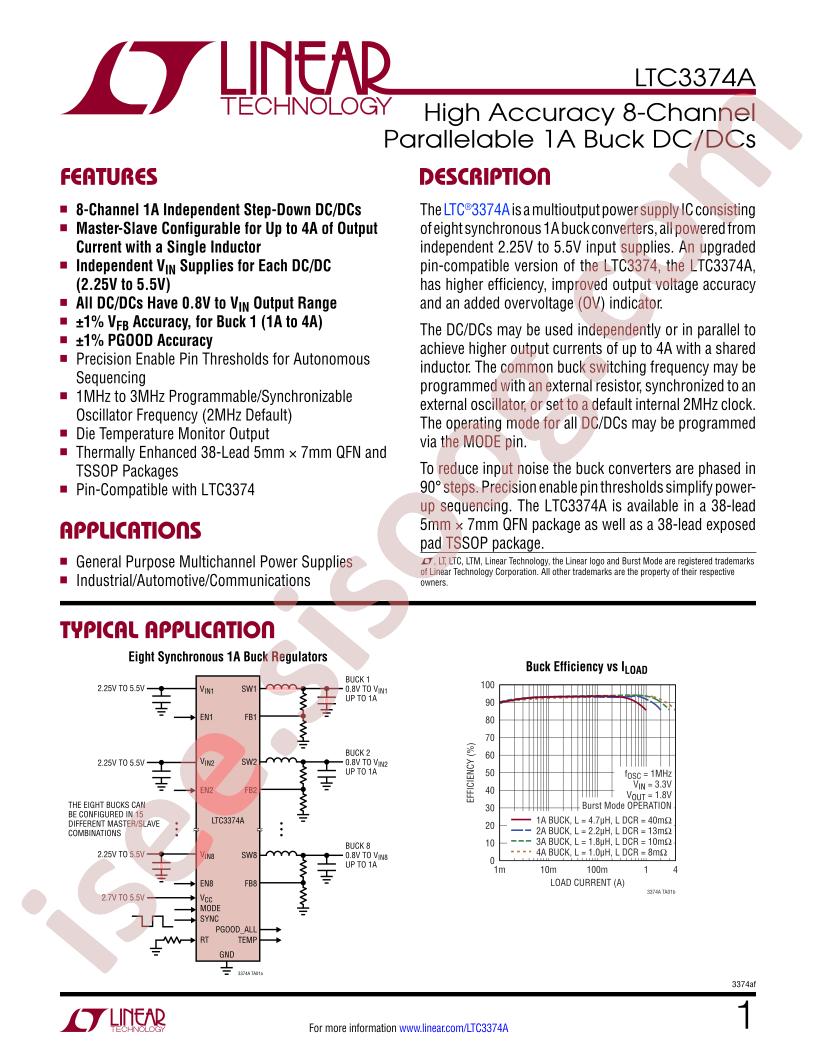 LTC3374A Datasheet