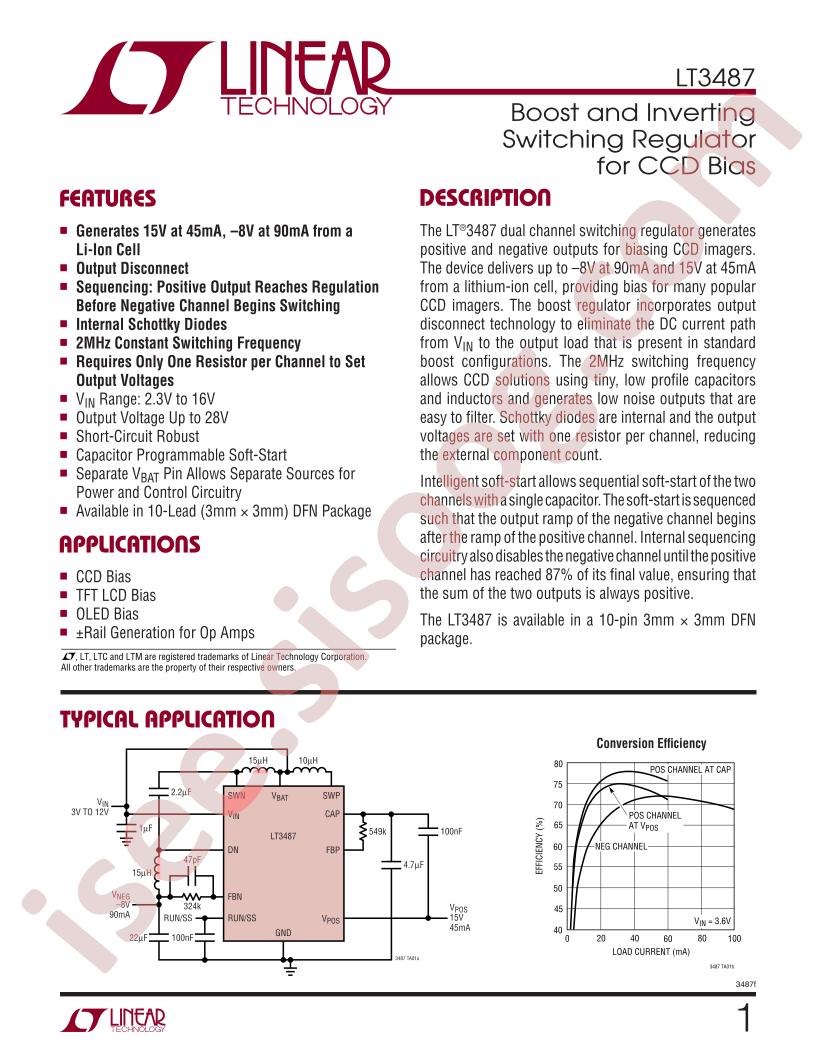 LT3487 Datasheet