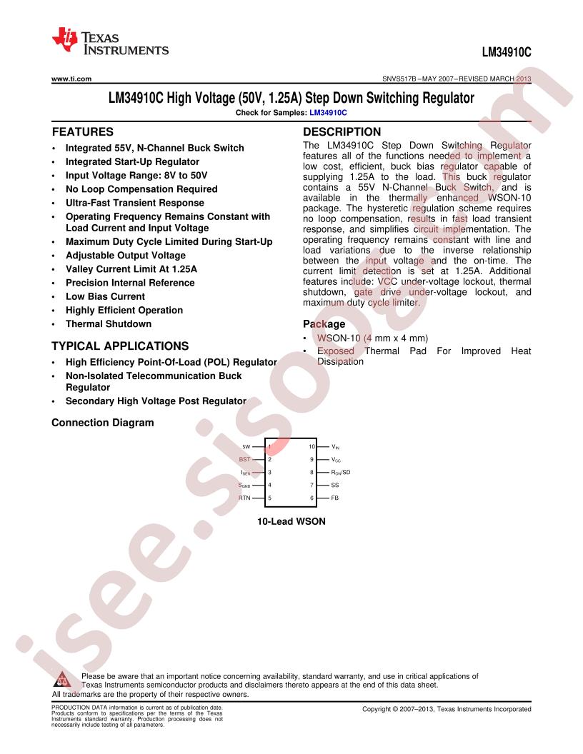 LM34910C