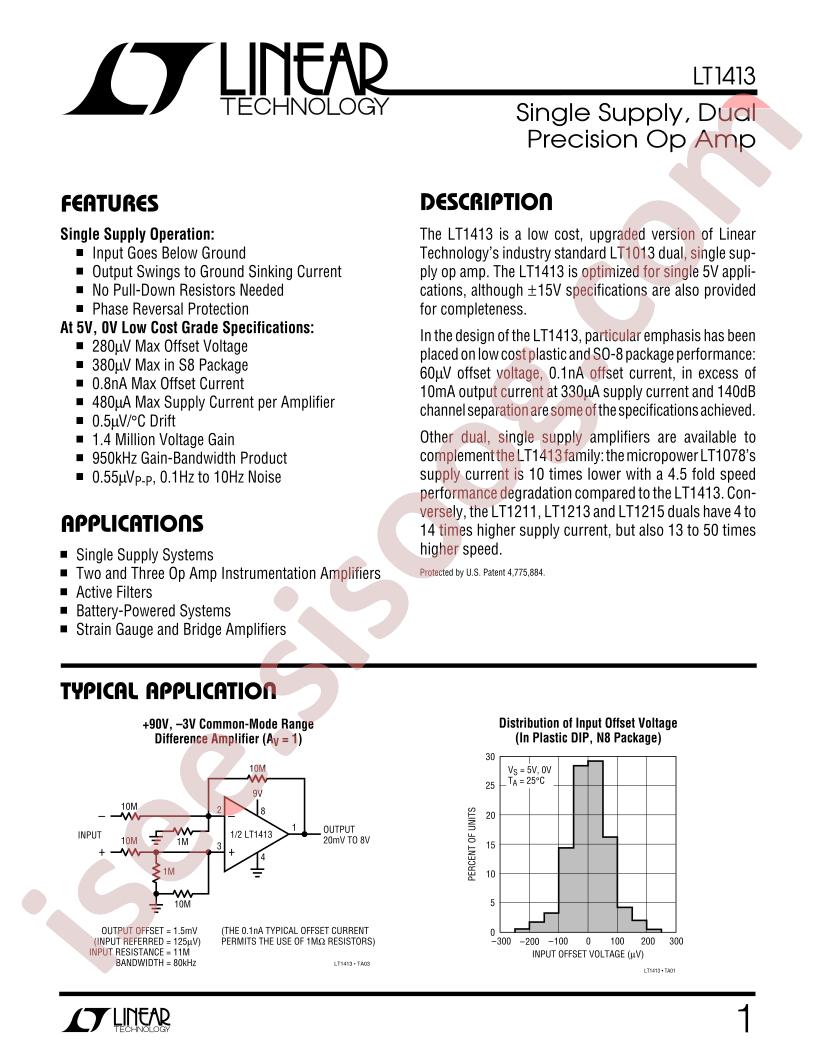 LT1413 Datasheet