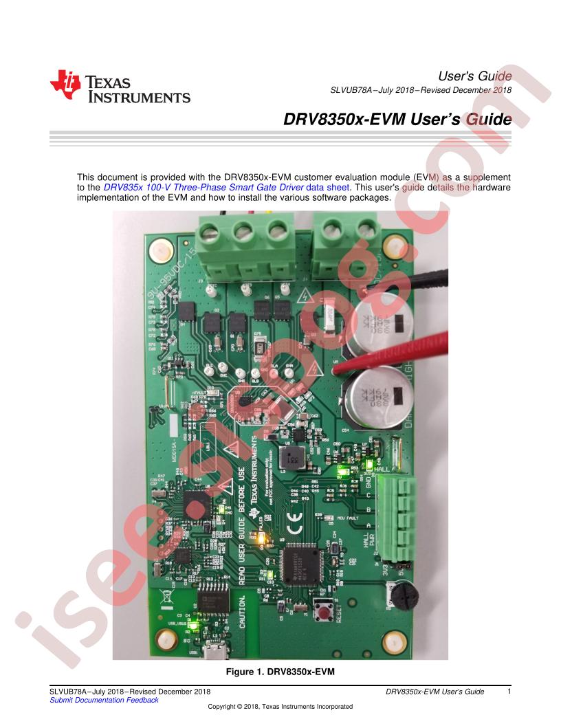 DRV8350x-EVM User Guide